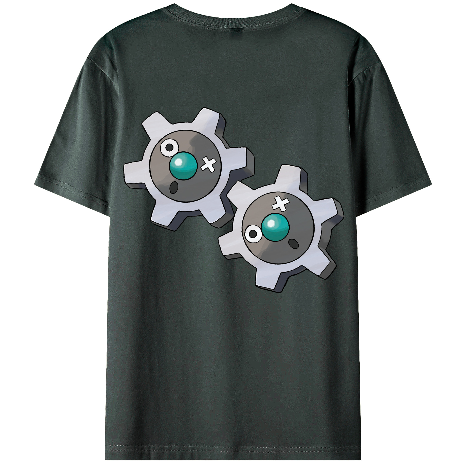 （画像用） ポケットモンスター Pokémon 綿100％ メンズ半袖Tシャツ（バックプリント） 通気性